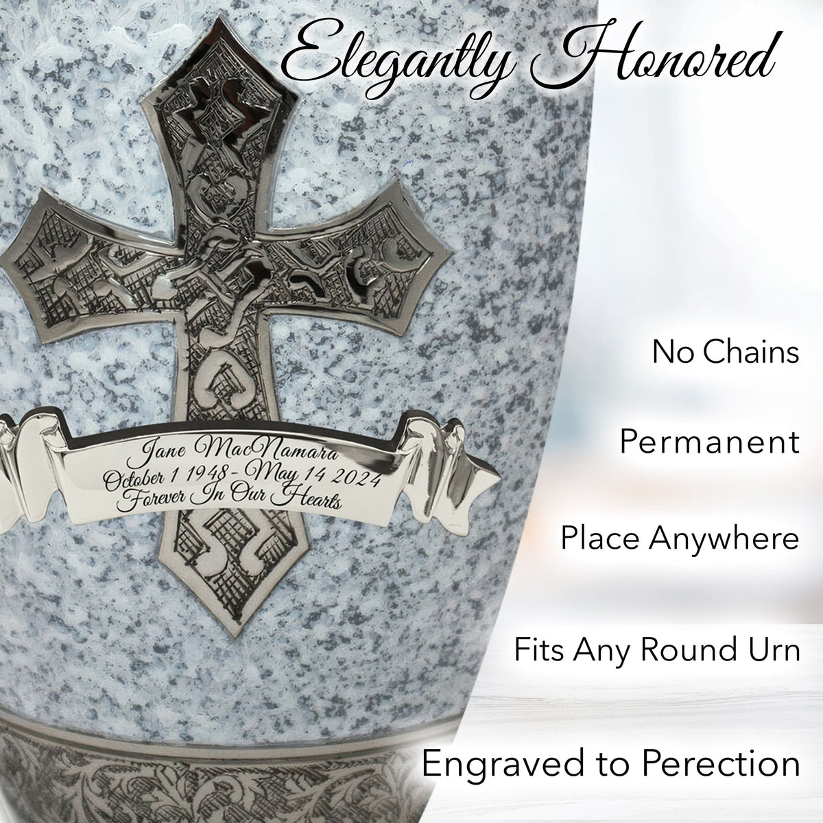 Commemorative Cremation Urns Home & Garden Love of Christ White Cross Cremation Urns