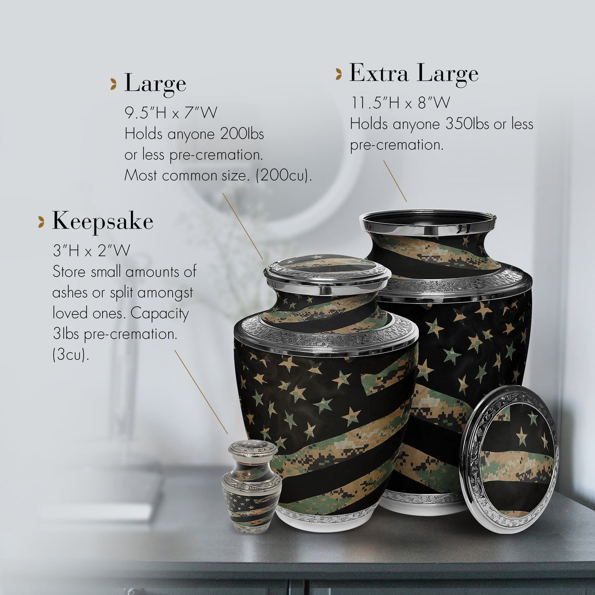 Commemorative Cremation Urns Home & Garden Marine Cremation Urns (Woodland)