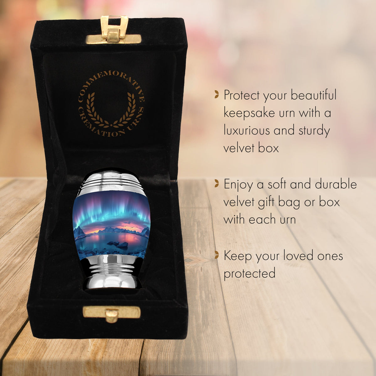 Commemorative Cremation Urns Keepsake Set of 4 Northern Aurora Cremation Urns