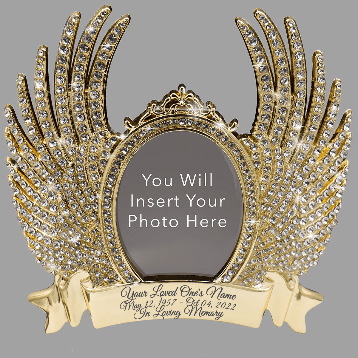 Commemorative Cremation Urns mczr_price_79_95 Custom Engraved Angel Photo Plaque