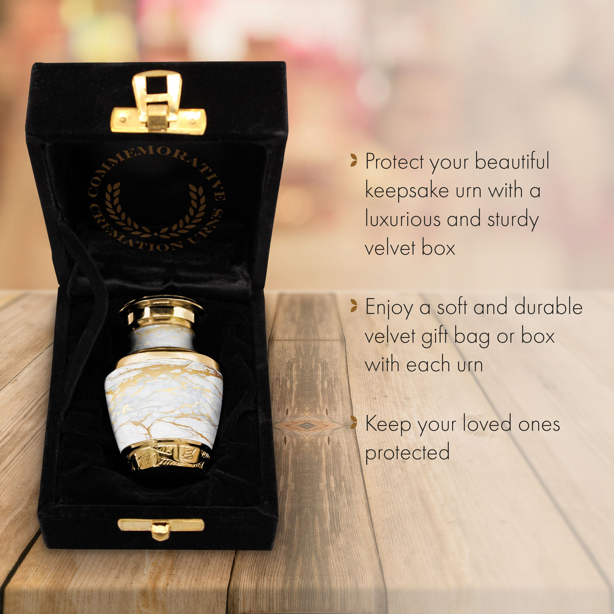 Commemorative Cremation Urns 1 Keepsake Marble Elegance White Cremation Urn