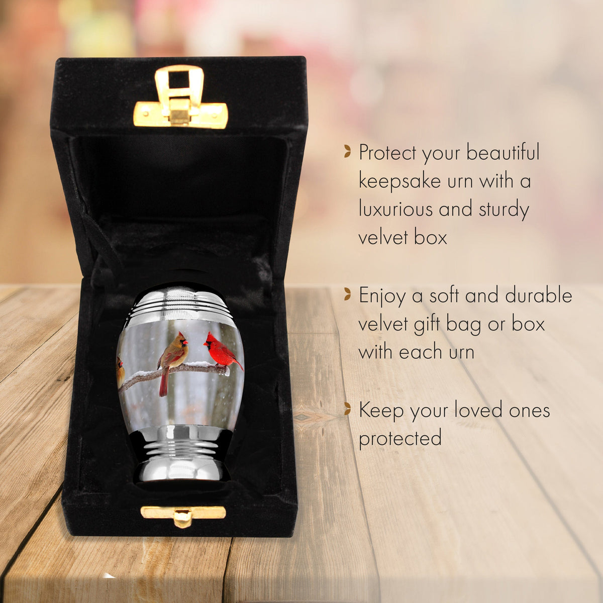 Commemorative Cremation Urns Cozy Cardinals Cremation Urn