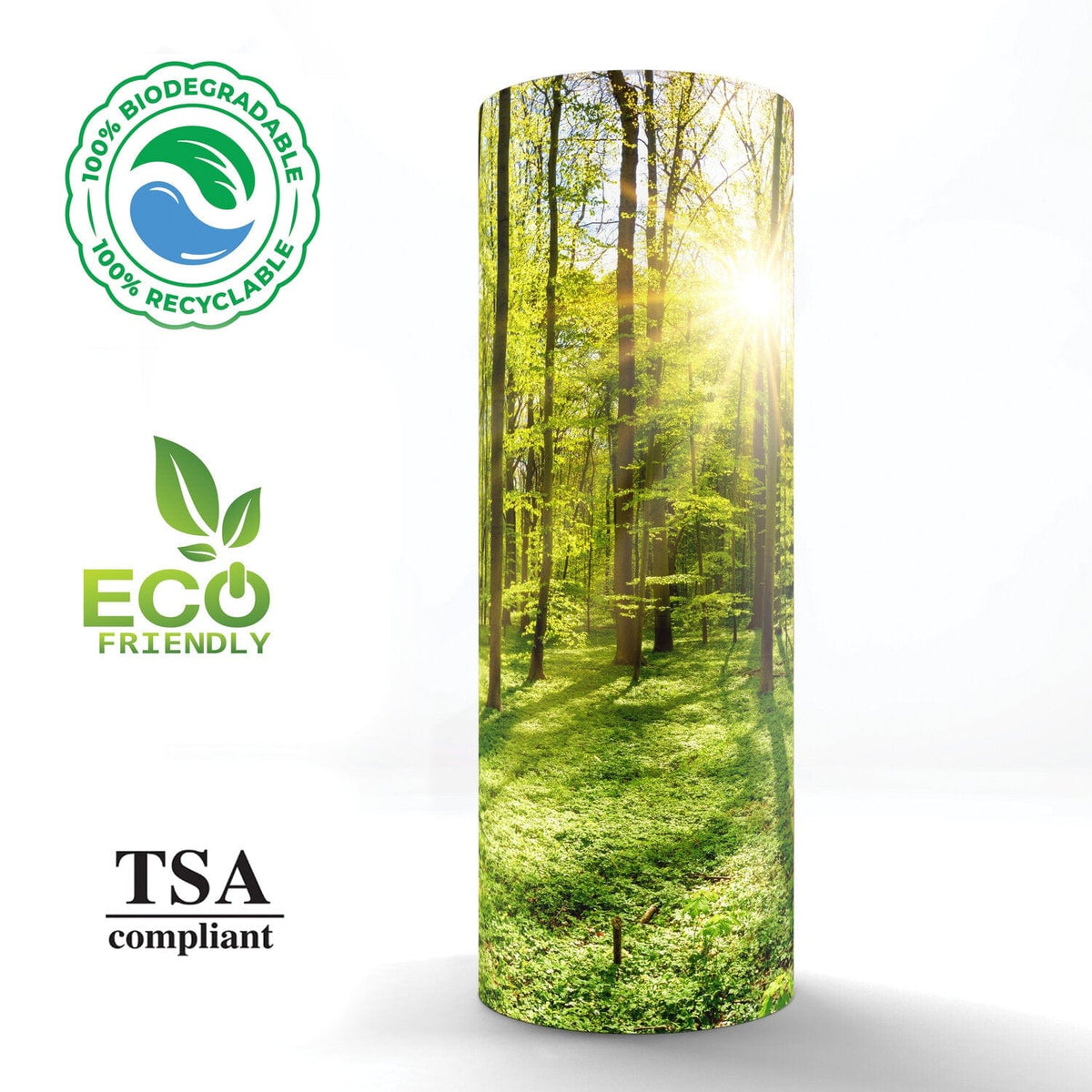 Commemorative Cremation Urns Emerald Forest Biodegradable &amp; Eco Friendly Burial or Scattering Urn / Tube
