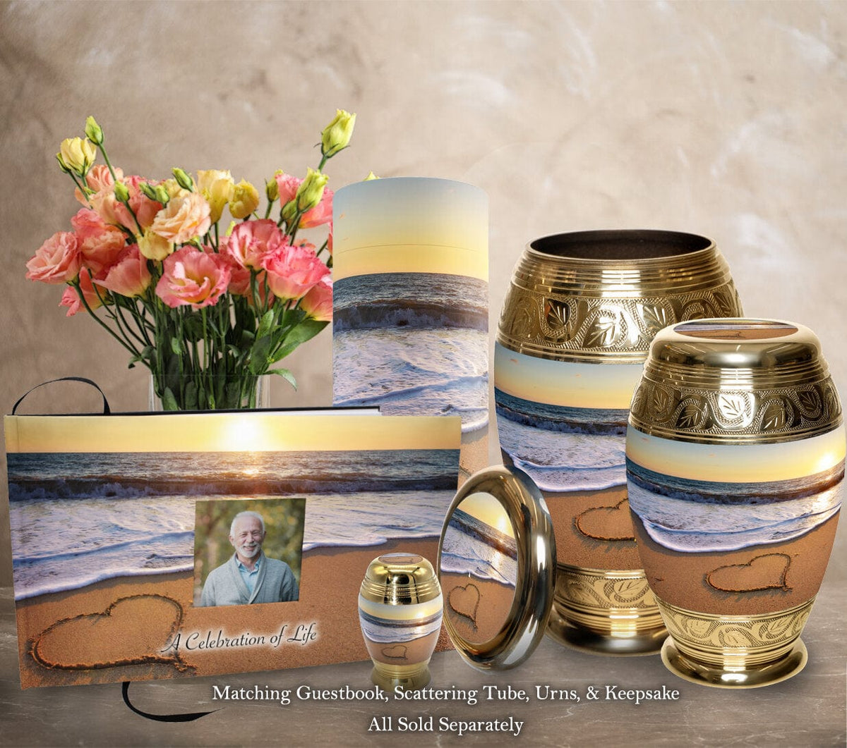 Commemorative Cremation Urns Endless Summer - Biodegradable &amp; Eco Friendly Burial or Scattering Urn / Tube