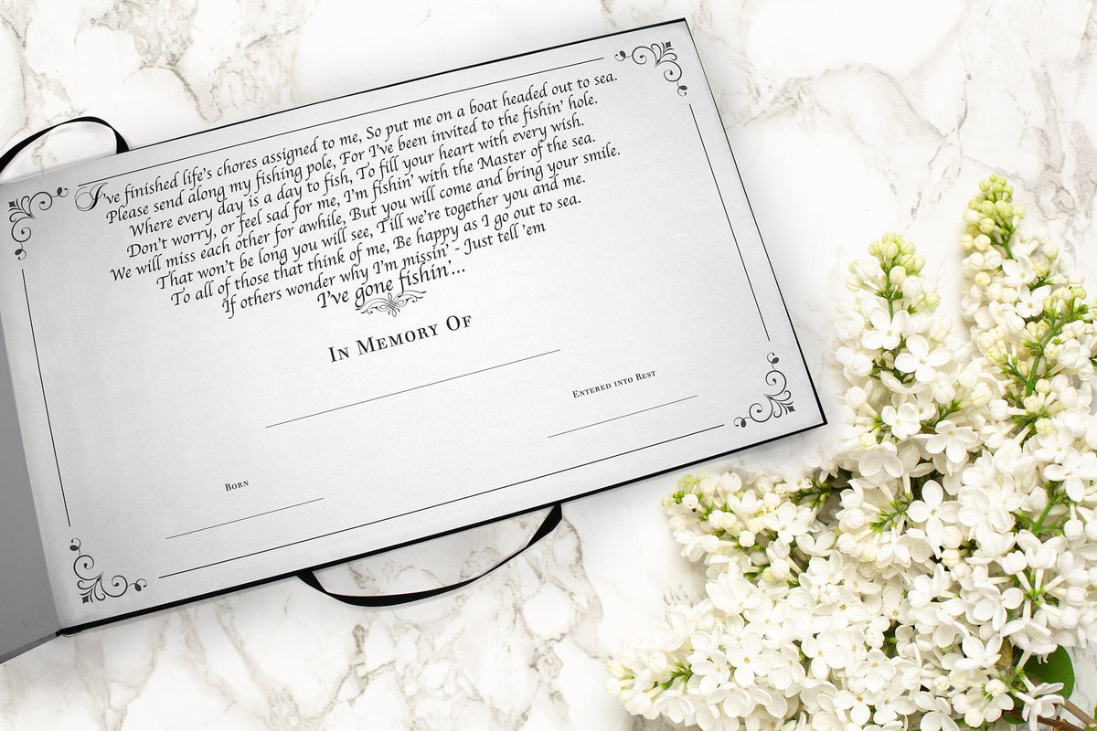 Commemorative Cremation Urns Gone Fishing Biodegradable & Eco Friendly Burial or Scattering Urn / Tube