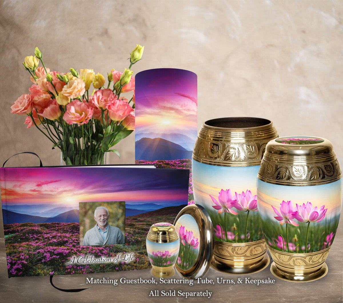 Commemorative Cremation Urns Heaven on Earth - Biodegradable & Eco Friendly Burial or Scattering Urn / Tube