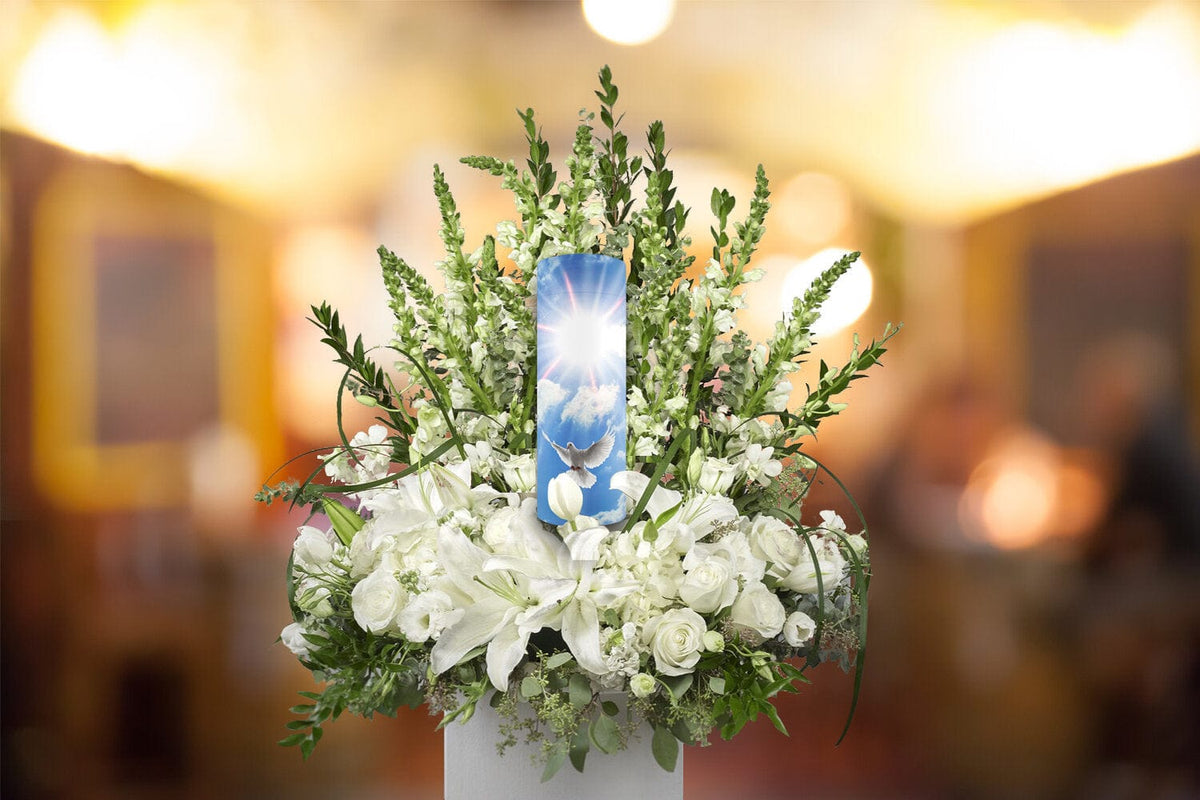Commemorative Cremation Urns Holy Doves - Biodegradable & Eco Friendly Burial or Scattering Urn / Tube