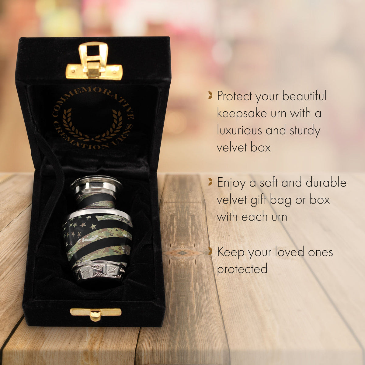 Commemorative Cremation Urns Home & Garden 1 Keepsake Army OCP Flag Military Cremation Urn