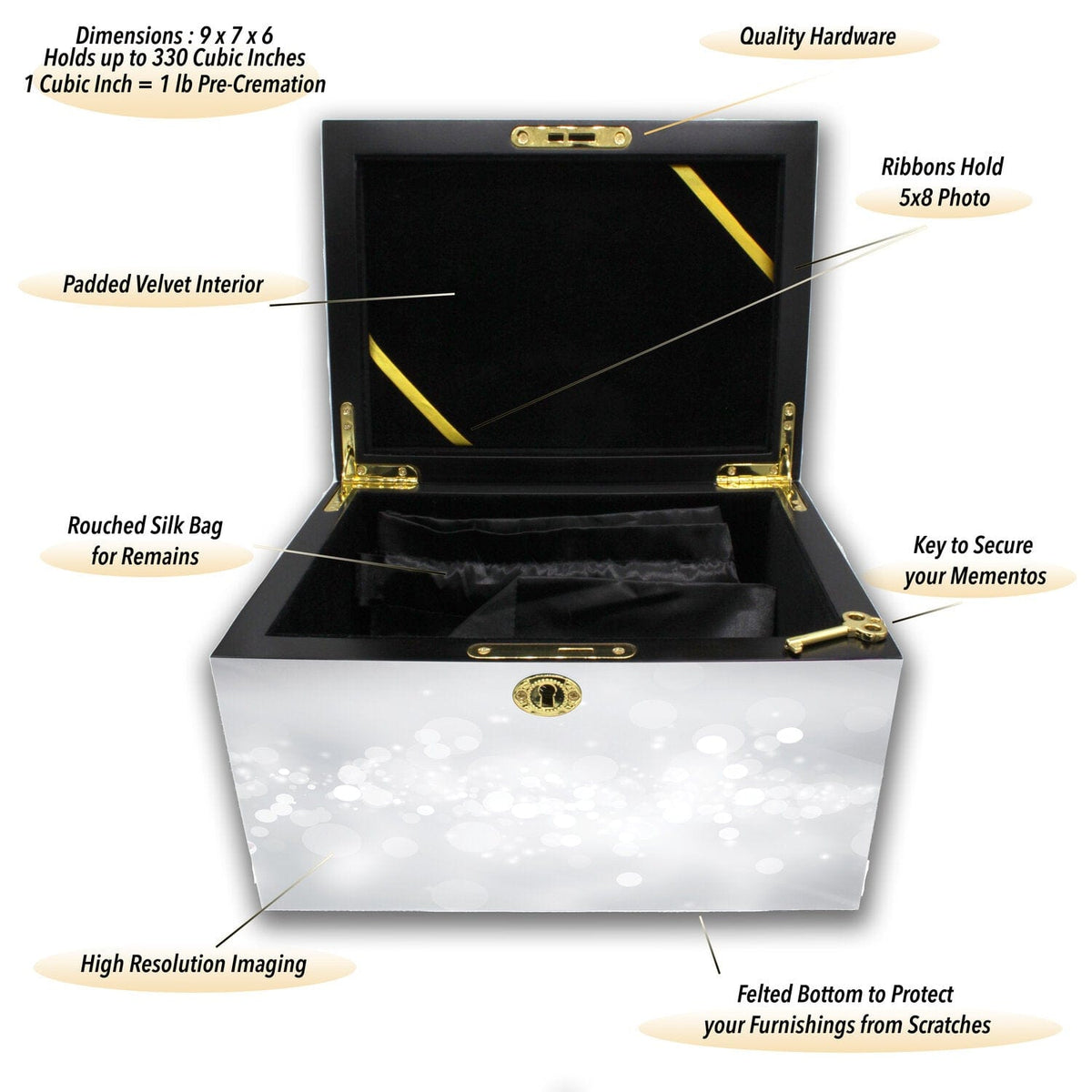 Commemorative Cremation Urns Home & Garden Angel of Mine (White) Memorial Collection Chest Cremation Urn