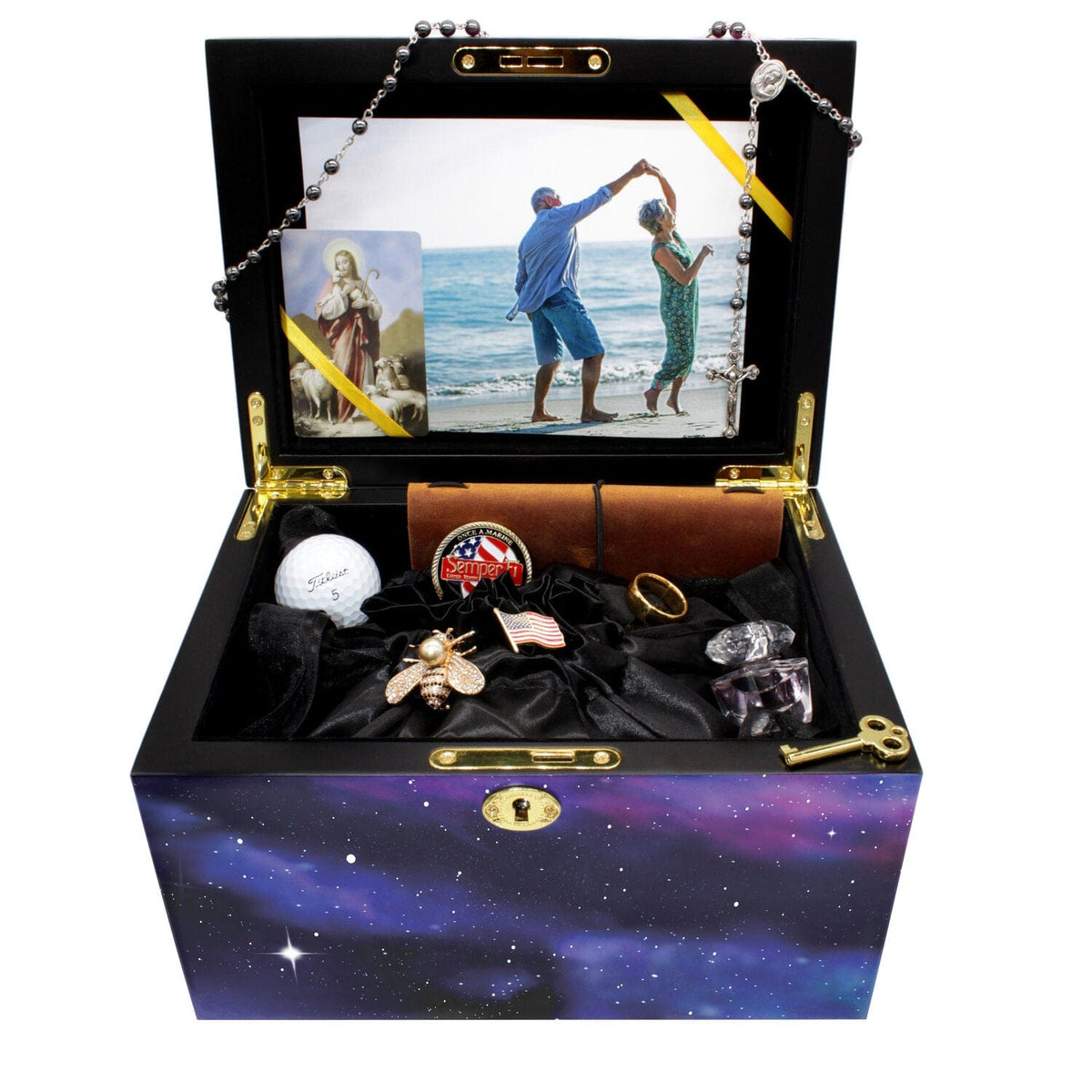 Commemorative Cremation Urns Home & Garden Celestial Galaxy Memorial Collection Chest Cremation Urn