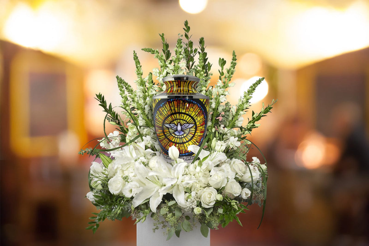Commemorative Cremation Urns Home & Garden Large Holy Dove Cremation Urn