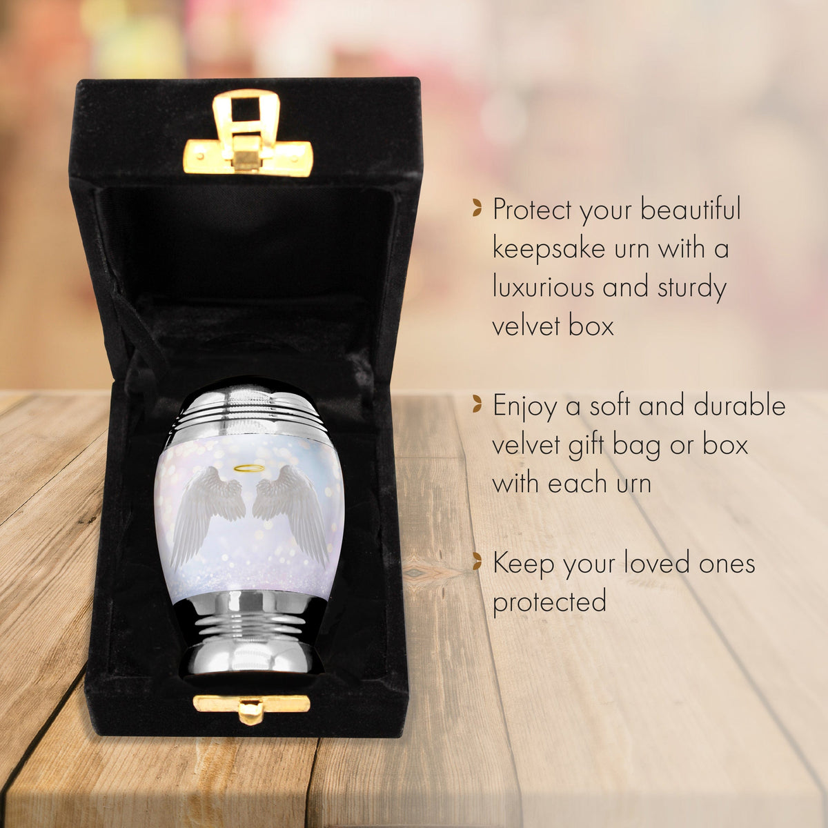 Commemorative Cremation Urns Keepsake Set of 4 Guardian Angel Cremation Urn