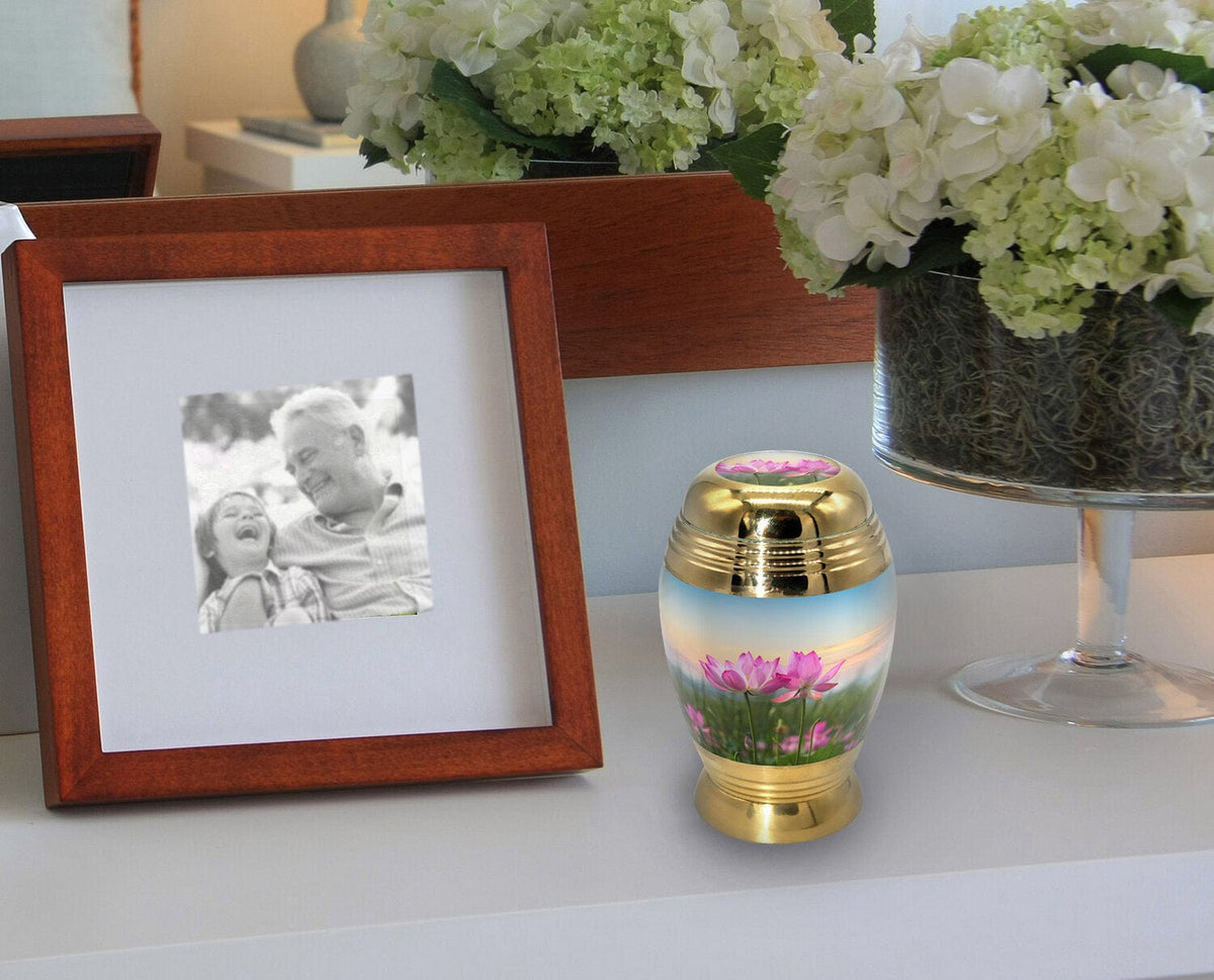 Commemorative Cremation Urns Lotus Tranquility Cremation Urn