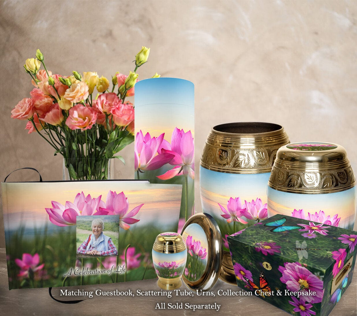 Commemorative Cremation Urns Lotus Tranquility Cremation Urn