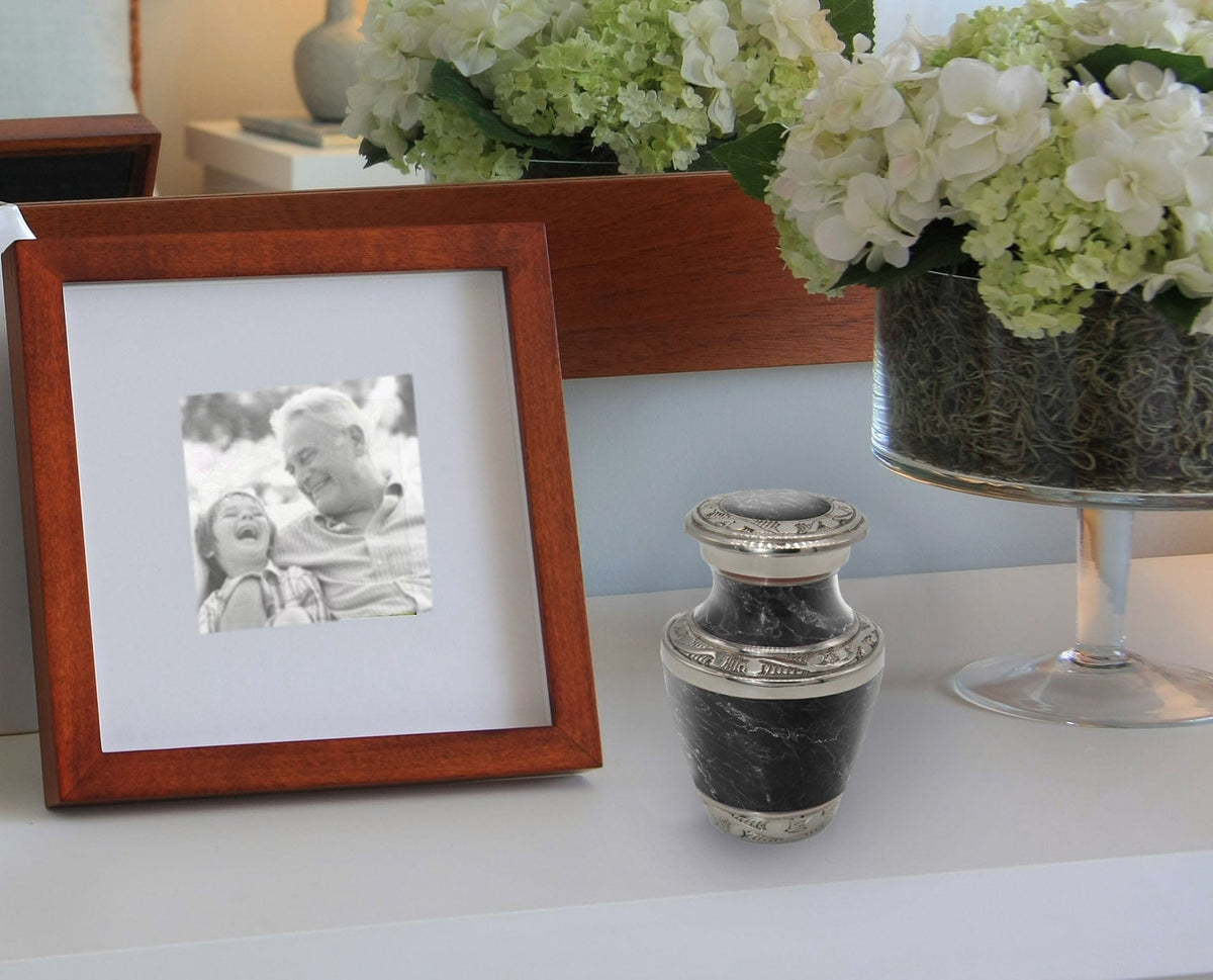 Commemorative Cremation Urns Marble Elegance Black Cremation Urn