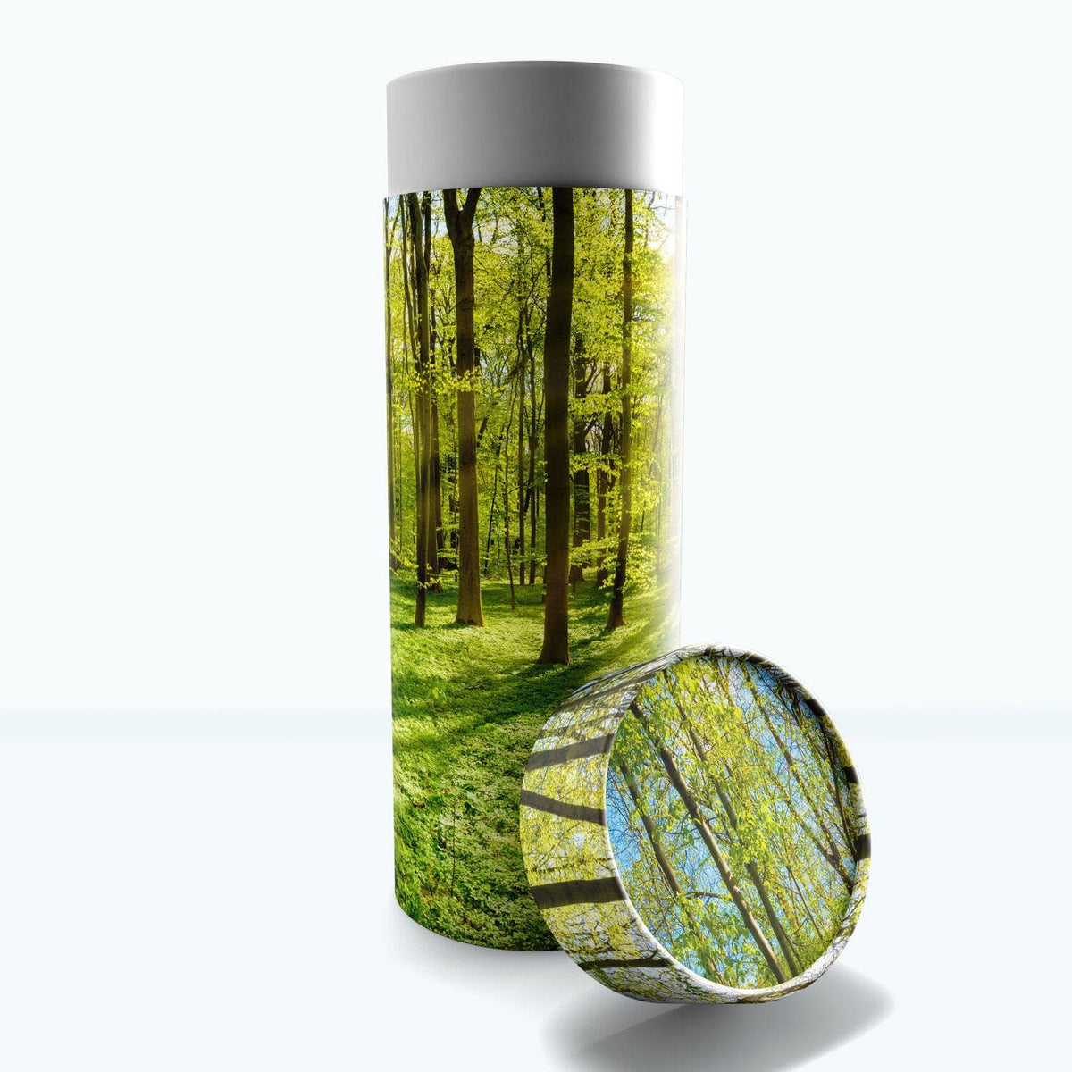 Commemorative Cremation Urns Medium Emerald Forest Biodegradable &amp; Eco Friendly Burial or Scattering Urn / Tube