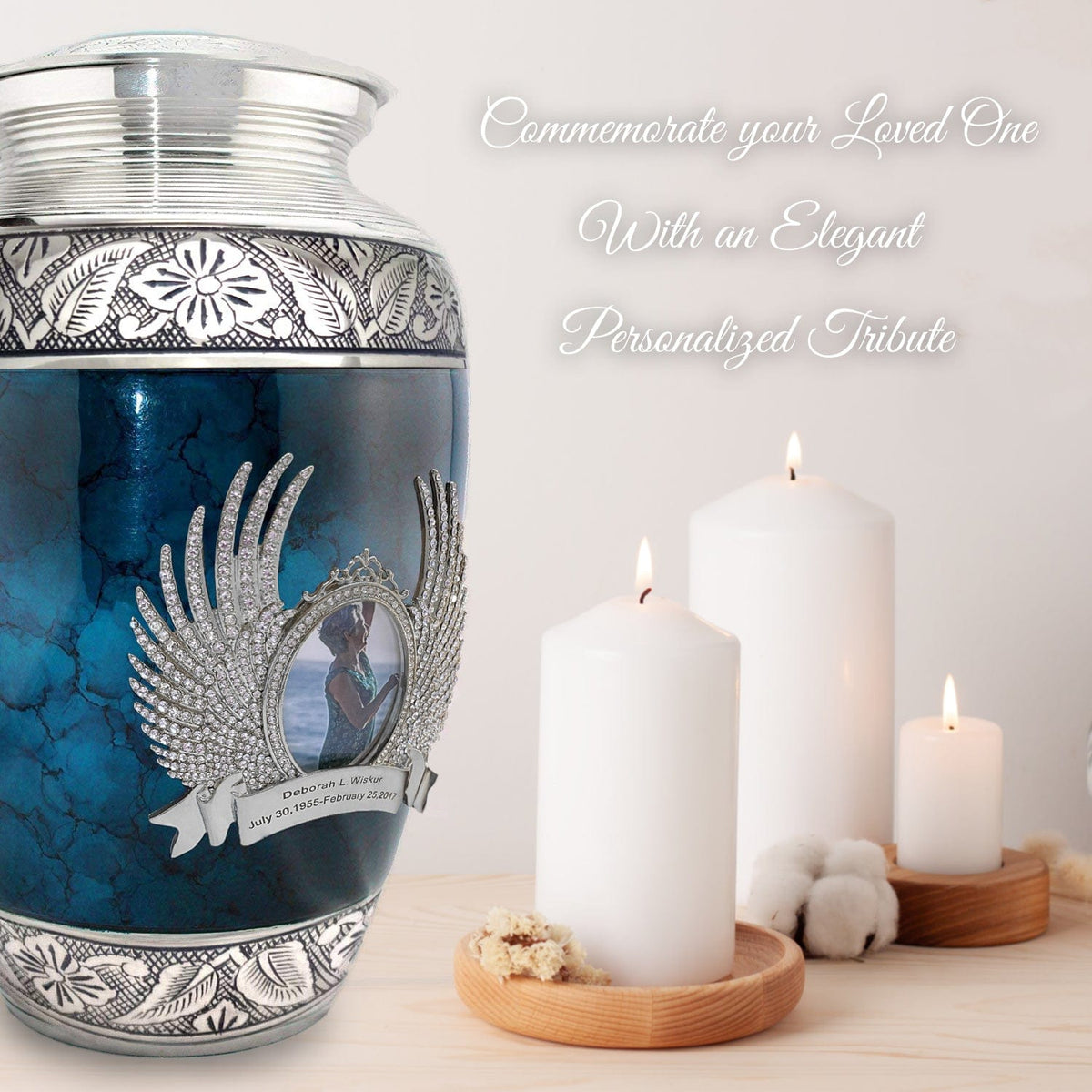 Commemorative Cremation Urns Moonstone Blue Cremation Urns