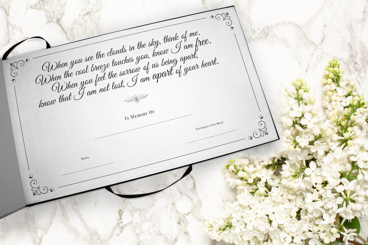Commemorative Cremation Urns Motorcycle Matching Themed 'Celebration of Life' Guest Book for Funeral or Memorial Service