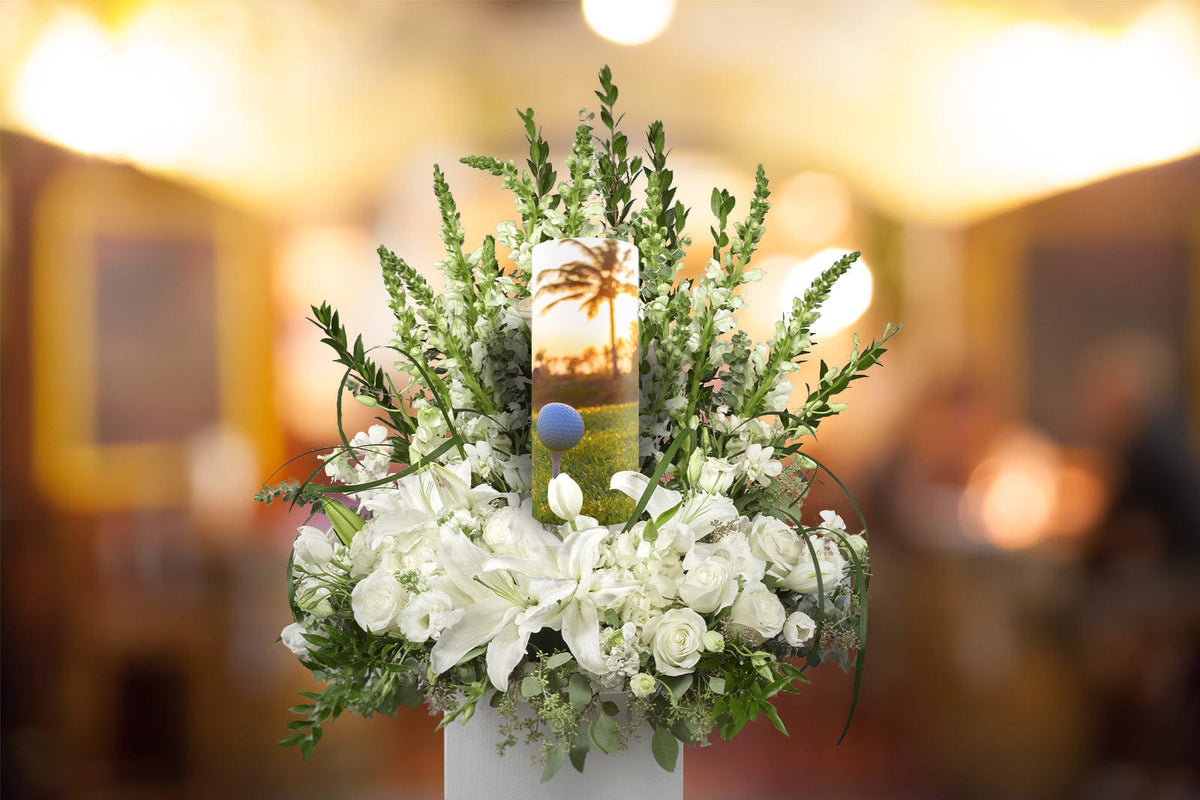 Commemorative Cremation Urns One More Round of Golf Biodegradable & Eco Friendly Burial or Scattering Urn / Tube
