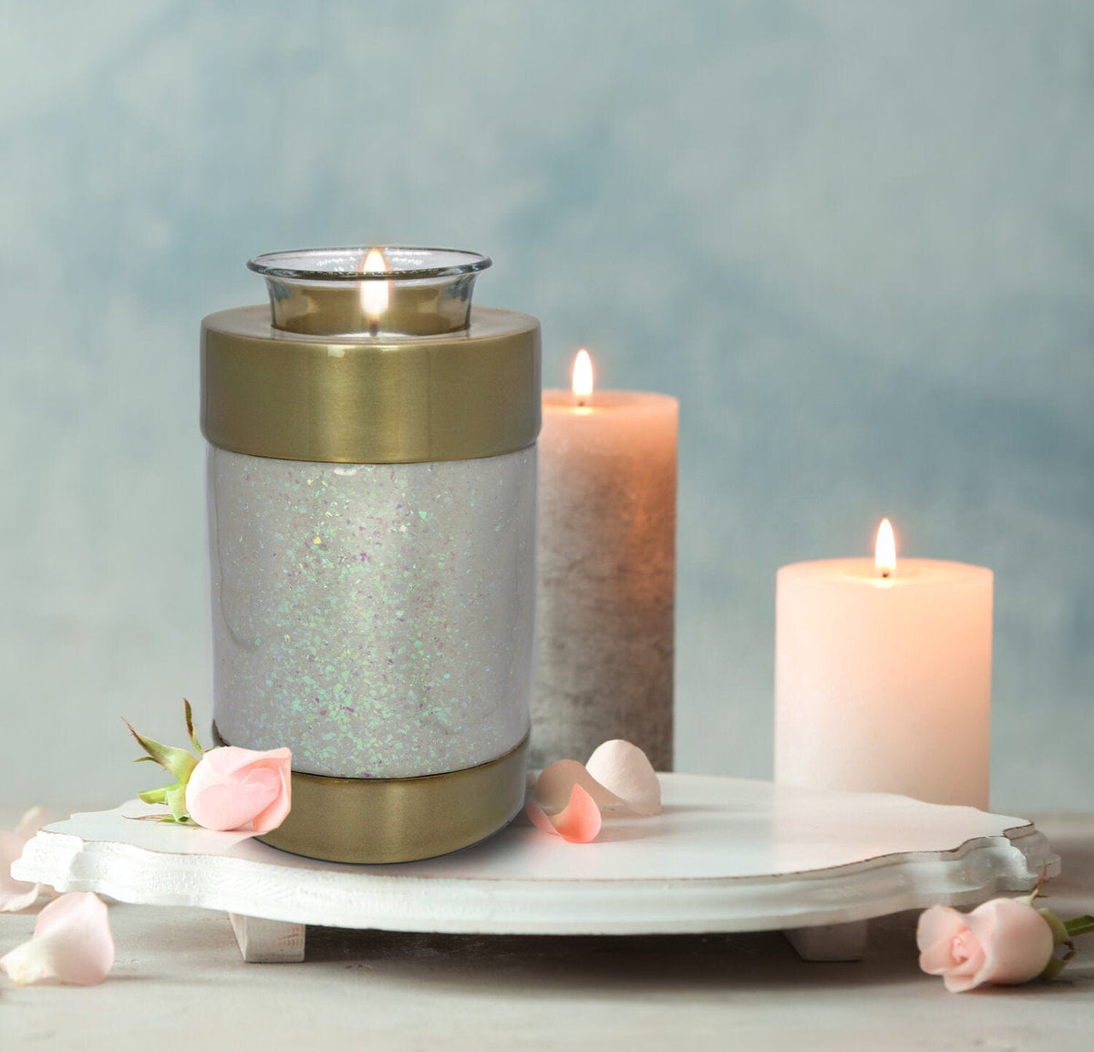 Commemorative Cremation Urns Prismatic Shimmering Light Cremation Urn