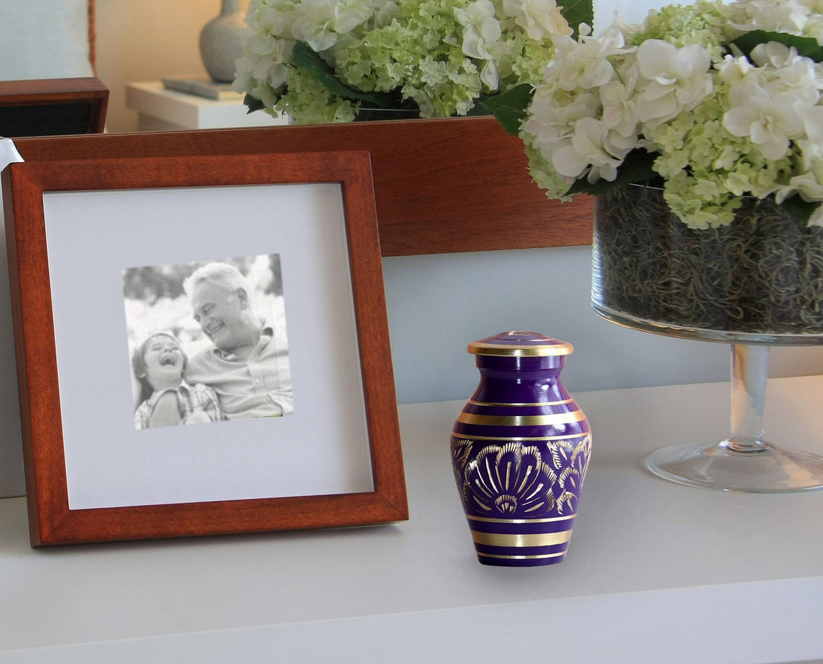 Commemorative Cremation Urns Purple Majestic Radiance Cremation Urn