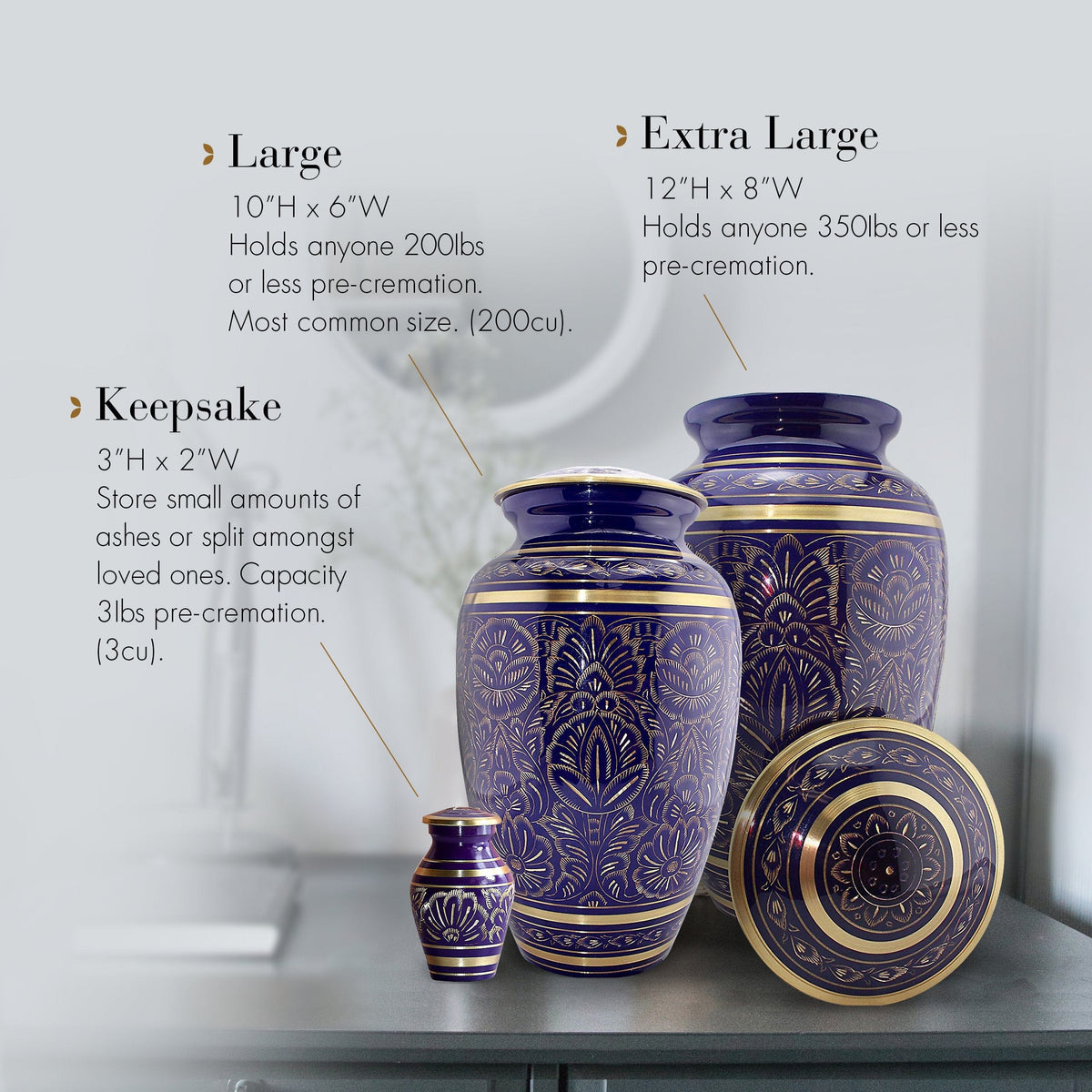 Commemorative Cremation Urns Purple Majestic Radiance Cremation Urn