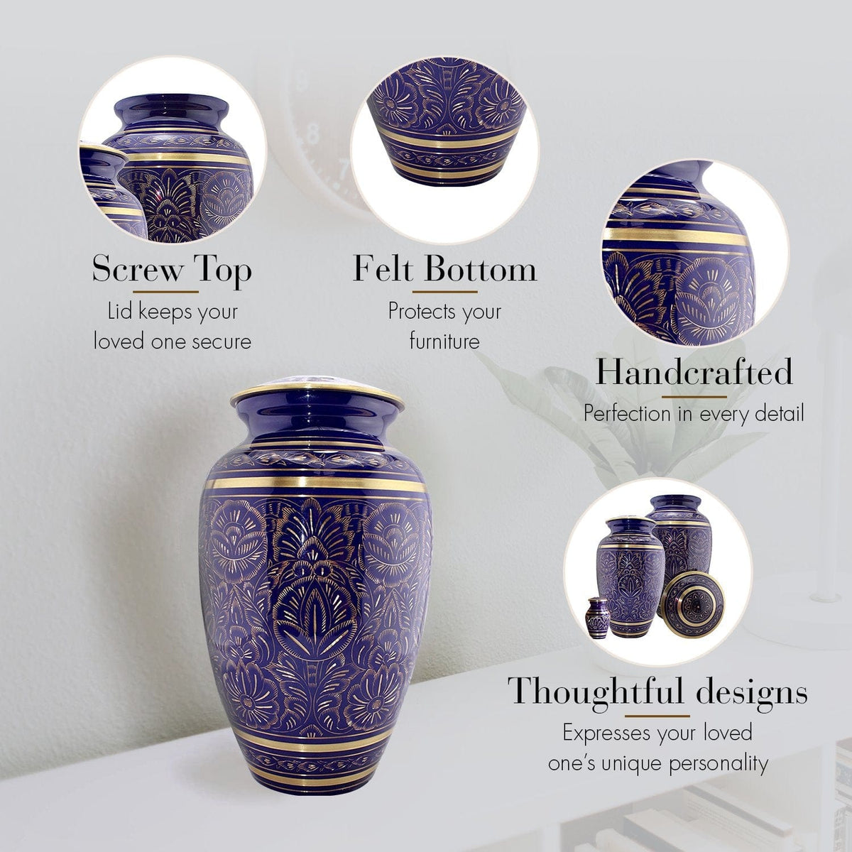 Commemorative Cremation Urns Purple Majestic Radiance Cremation Urn
