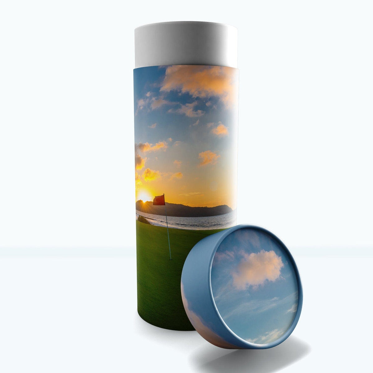 Commemorative Cremation Urns Scattering Tube 19th Hole Golf Biodegradable &amp; Eco Friendly Burial or Scattering Urn / Tube