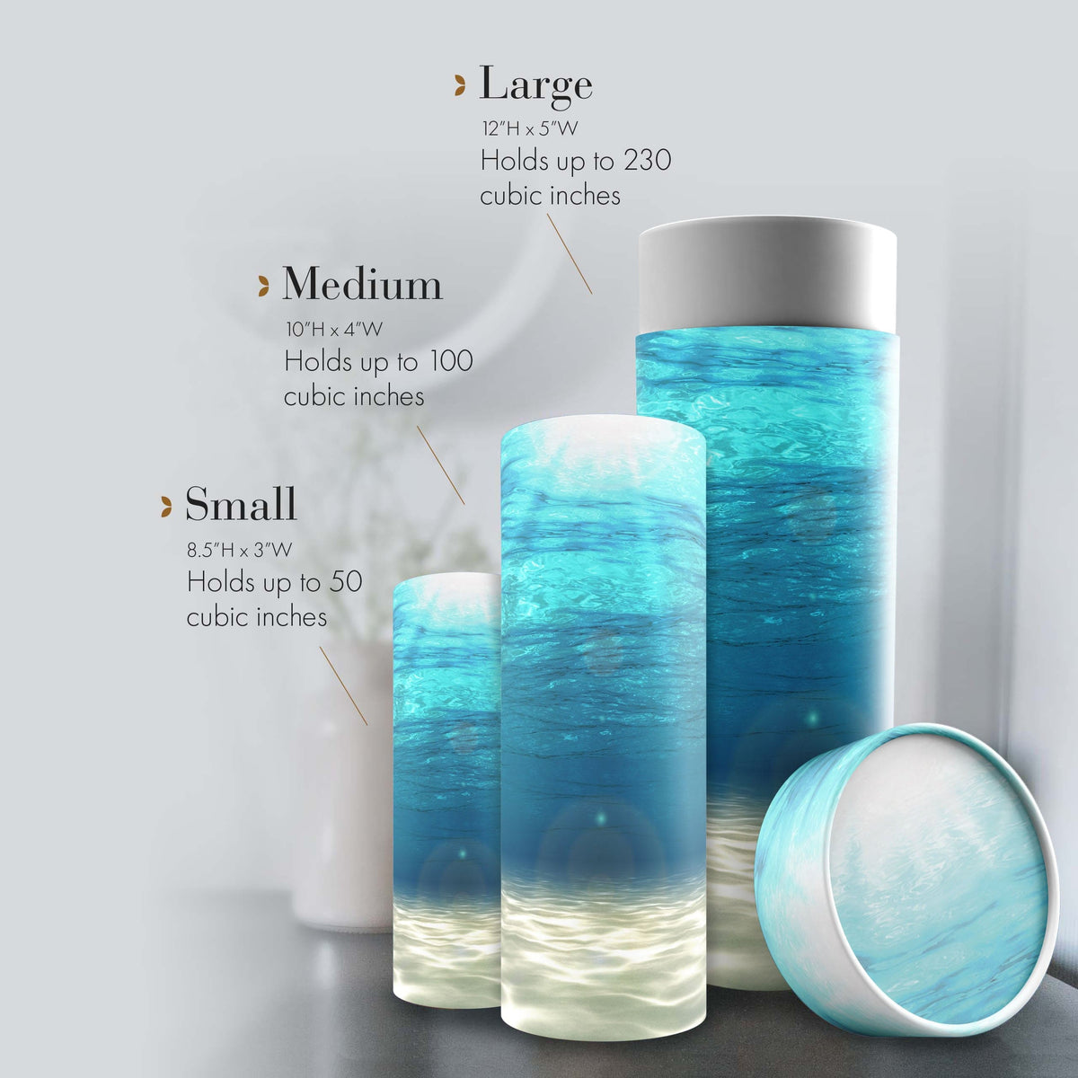 Tayyab01 Oceanic - Biodegradable & Eco Friendly Burial or Scattering Urn / Tube