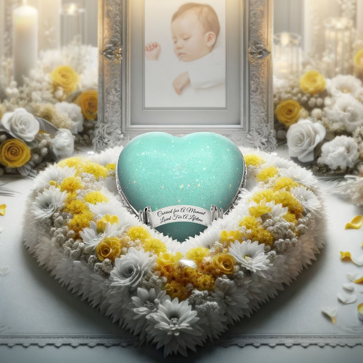 Sparkly Green Baby or Child Cremation Urn