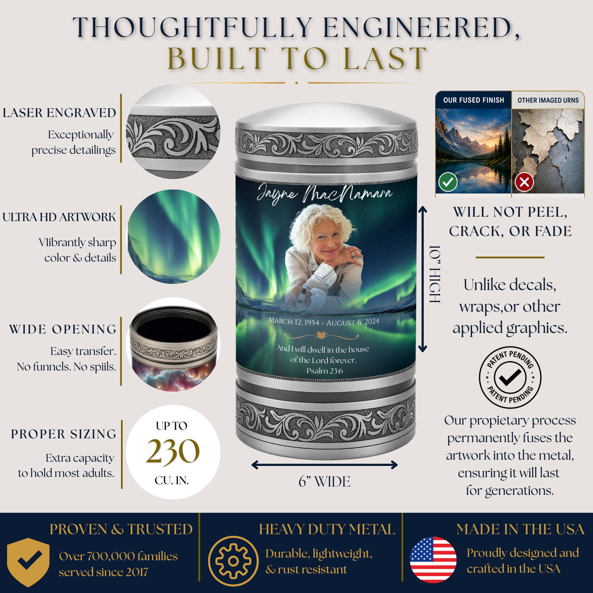 OLD Eternal Column Cremation Urn