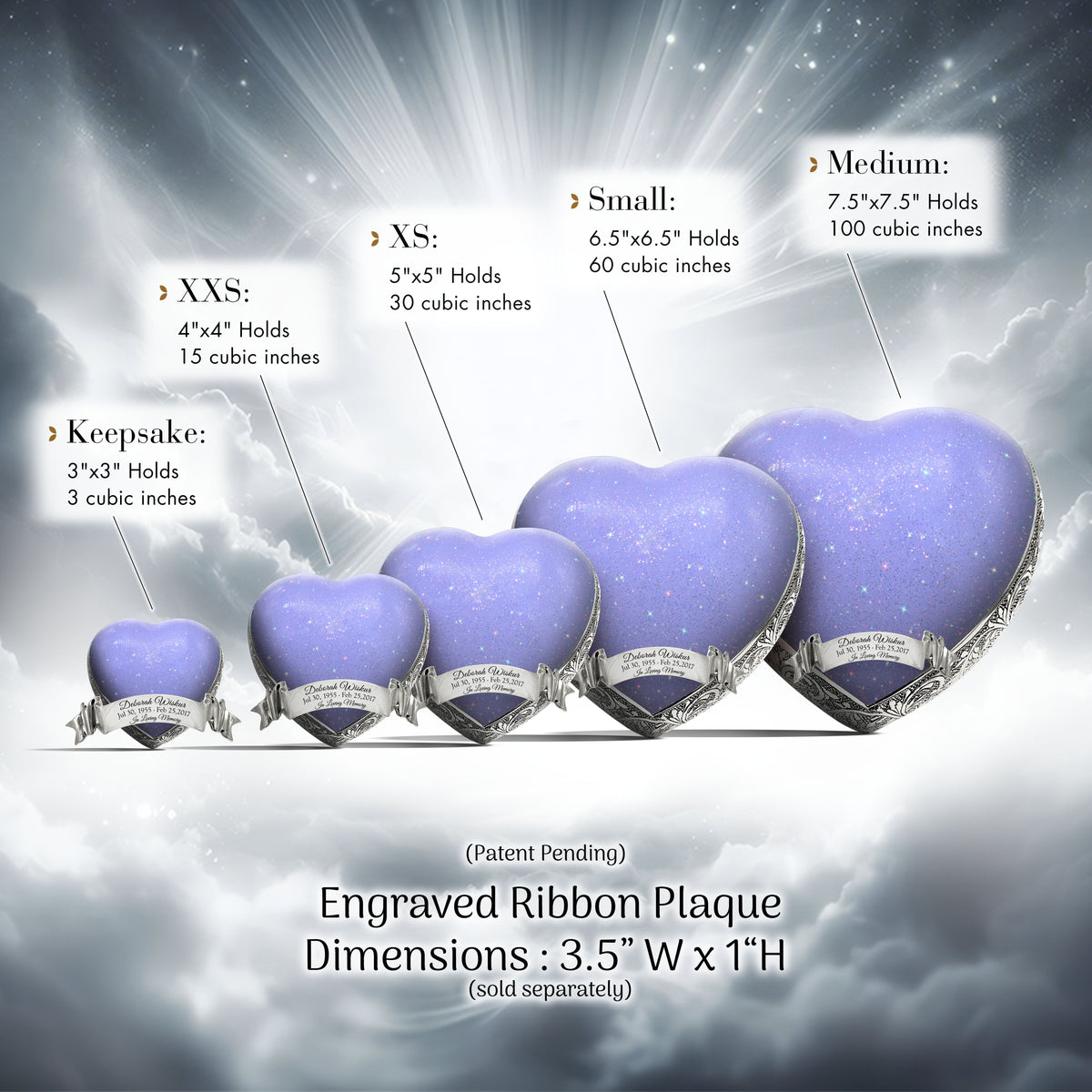 Sparkly Purple Baby or Child Cremation Urn