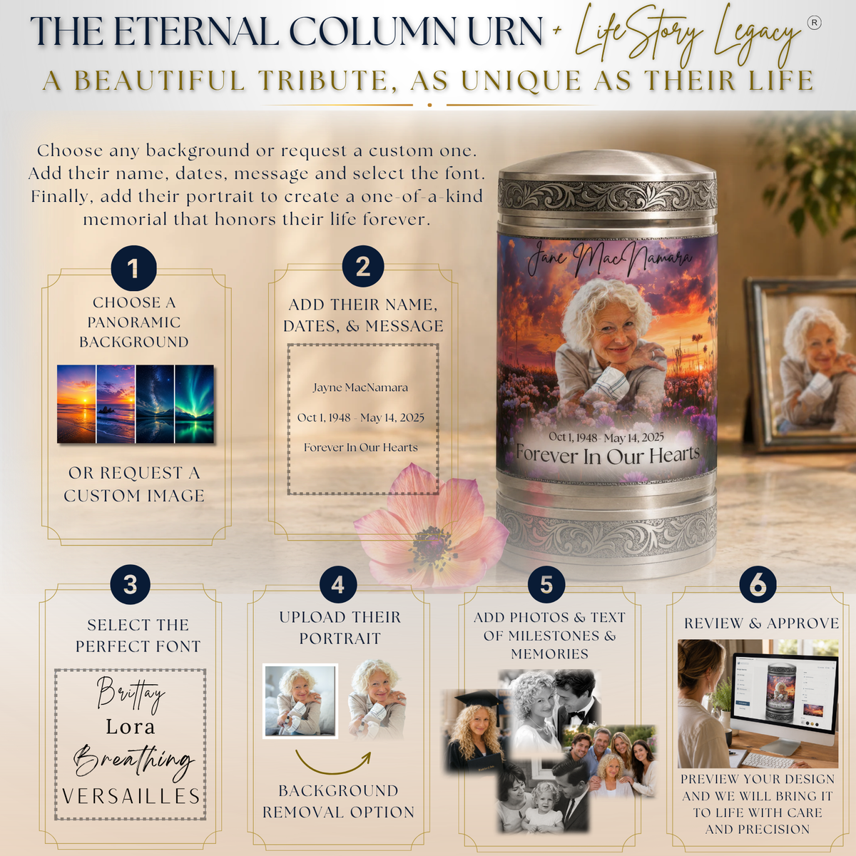 OLD Eternal Column Cremation Urn