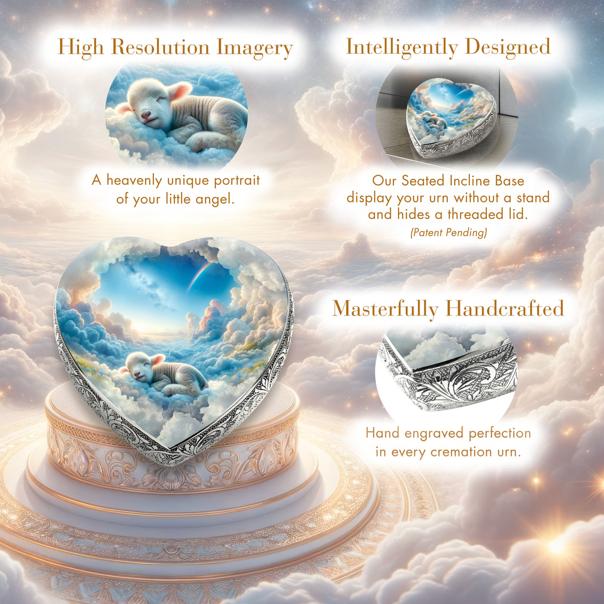 Lamb of God Baby and child urns