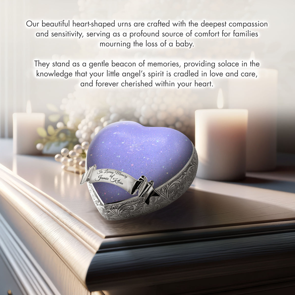 Sparkly Purple Baby or Child Cremation Urn