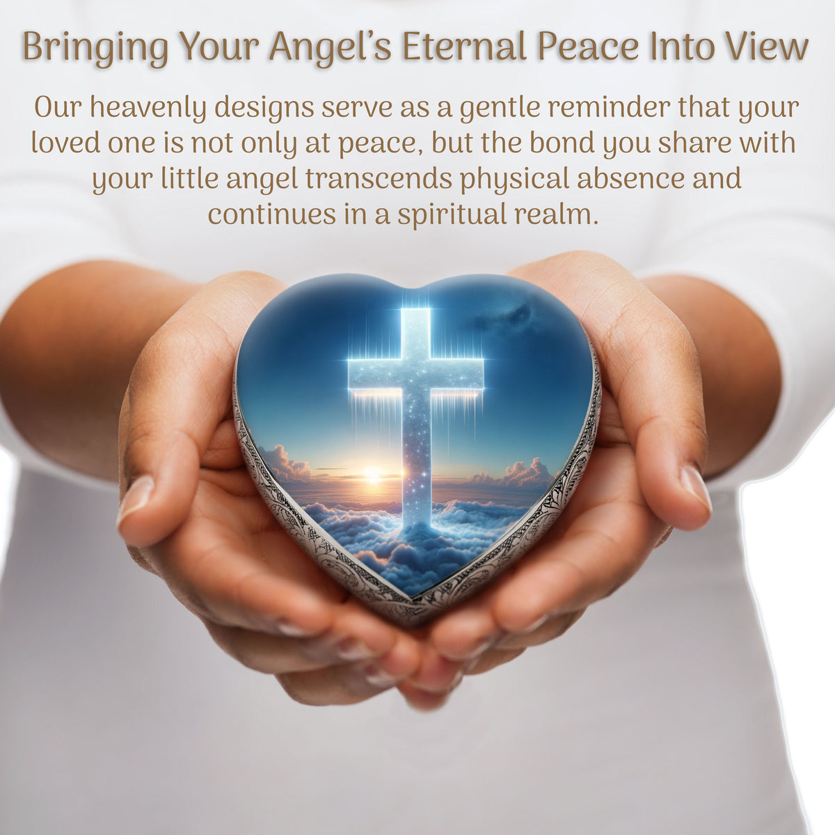 Heavenly Cross Baby or Child Cremation Urn
