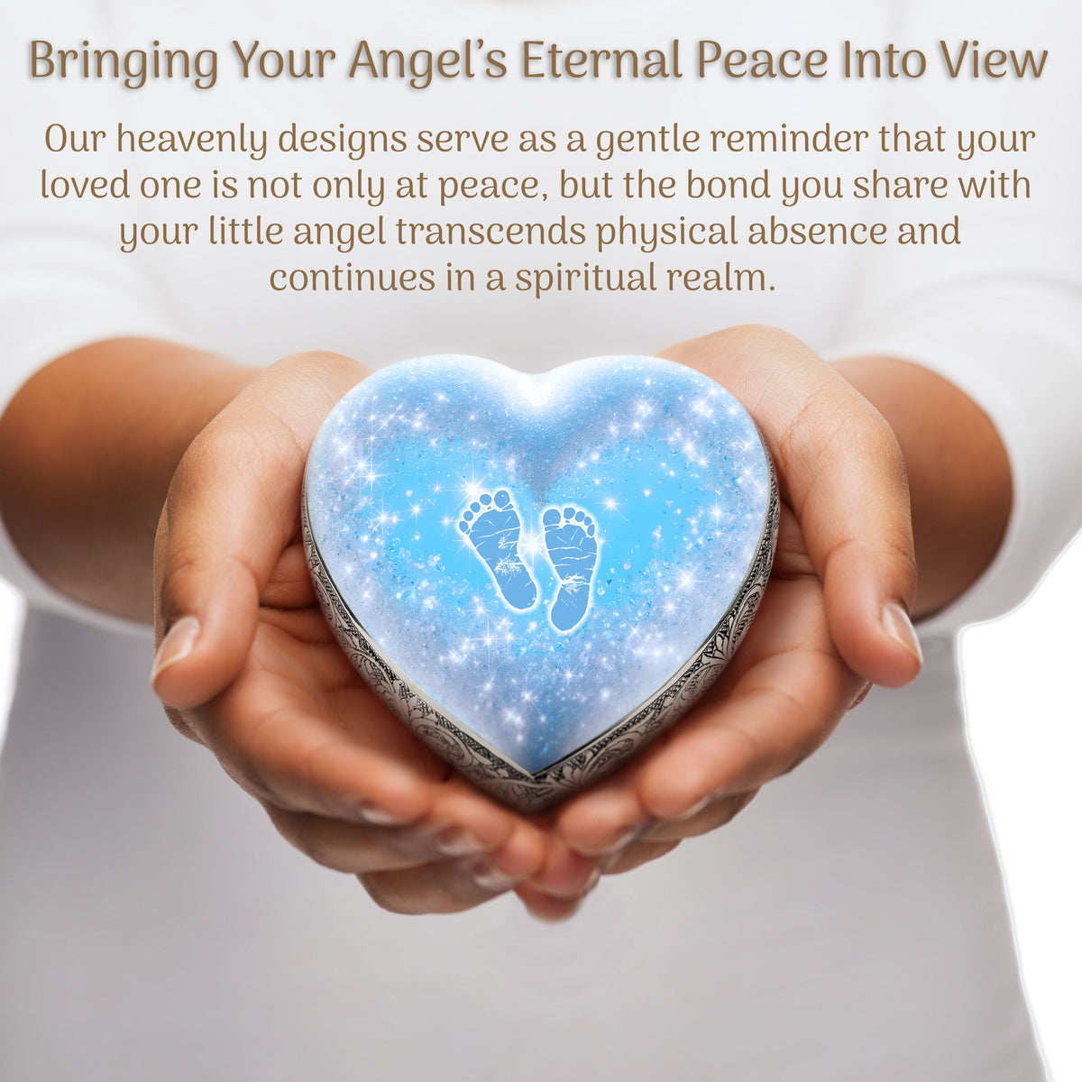 Blue Footprints Baby or Child Cremation Urn