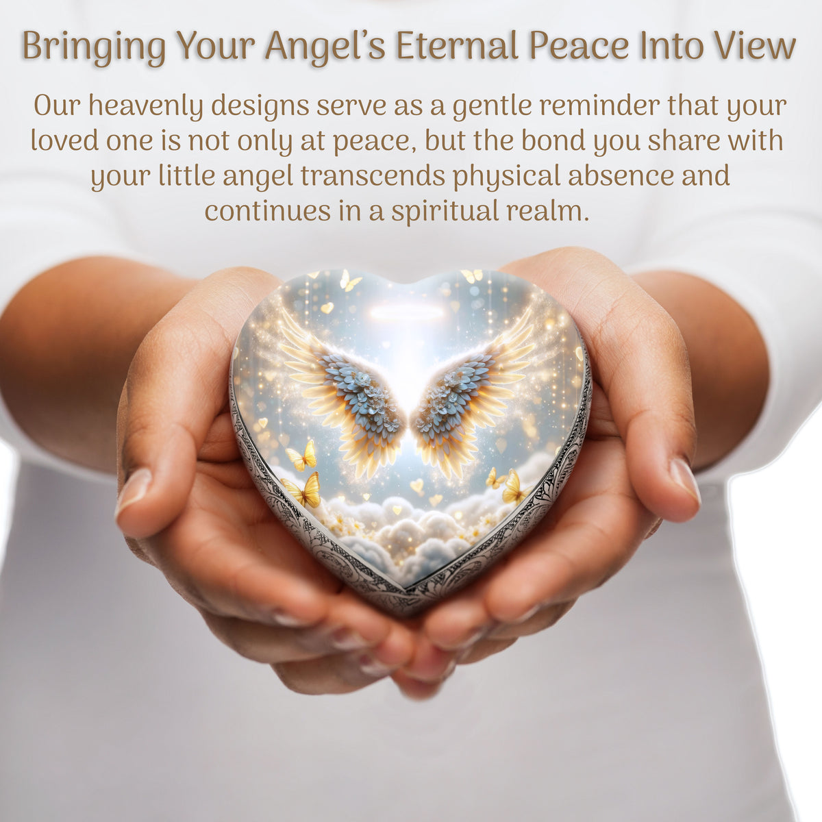Yellow Free Angel Baby or Child Cremation Urn