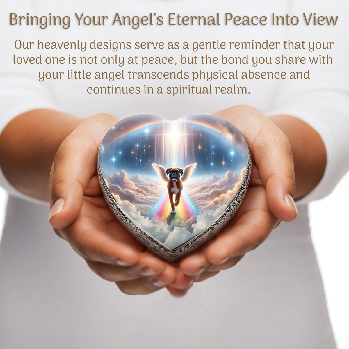 Boxer - Rainbow Bridge Dog Urn