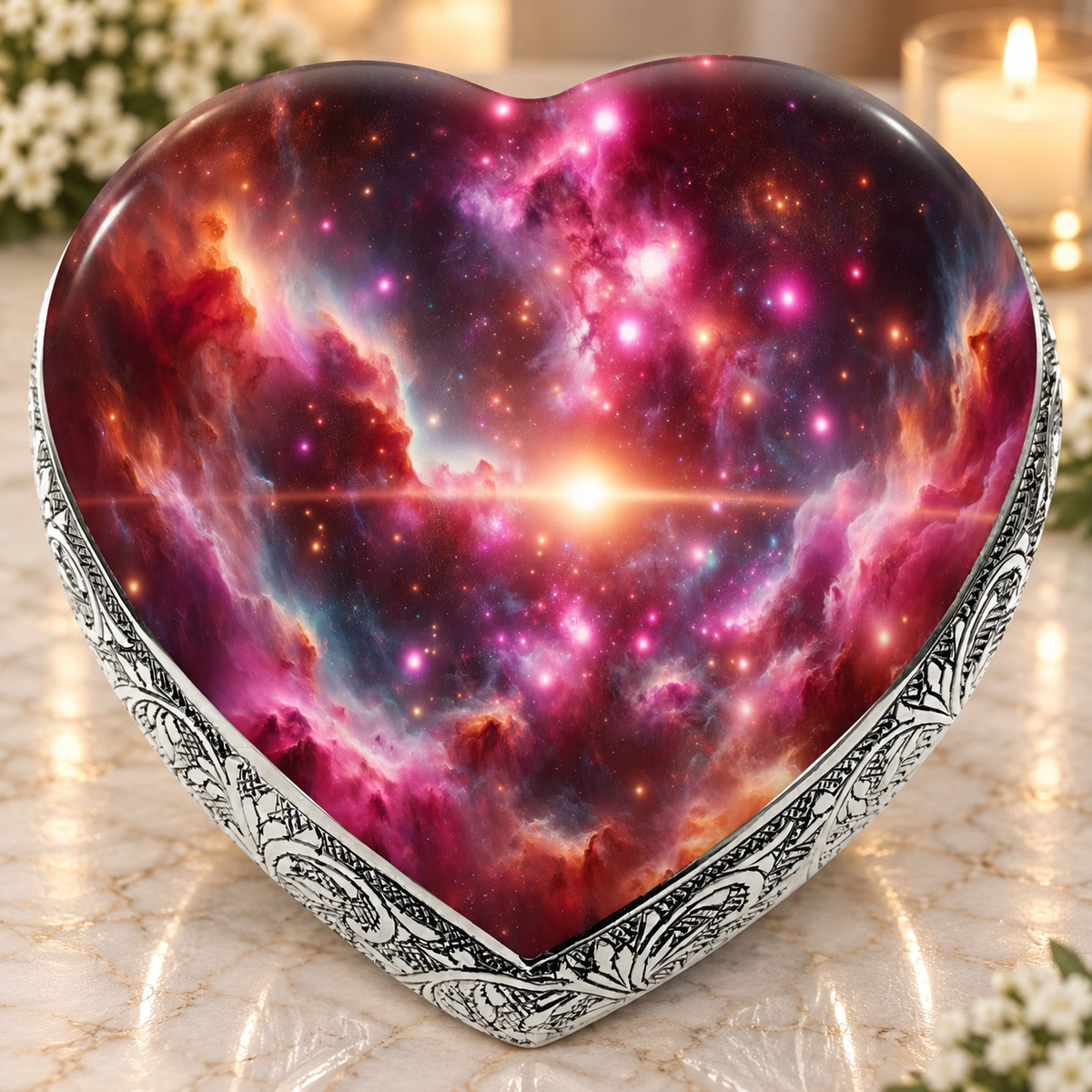 Pink Galaxy Baby or Child Cremation Urn