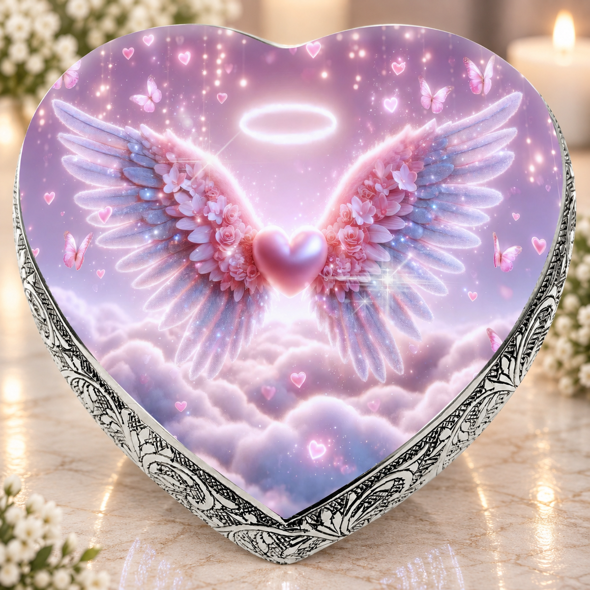 Pink Free Angel Baby or Child Cremation Urn