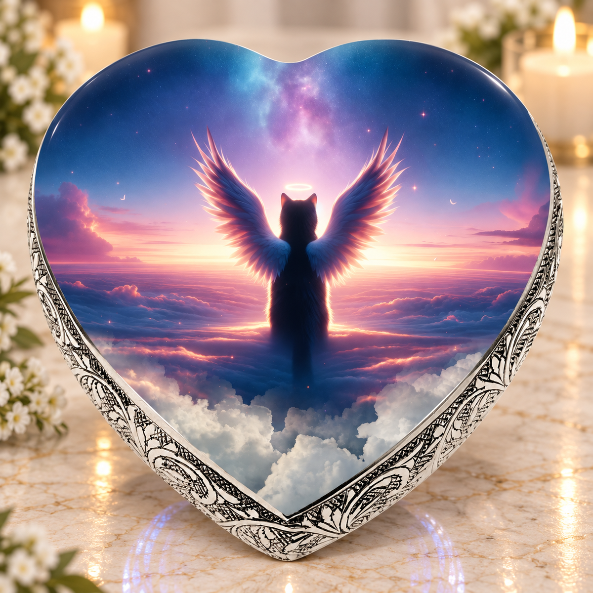 Cosmic Elegance Cat Urns for Ashes & Cat Cremation Urn
