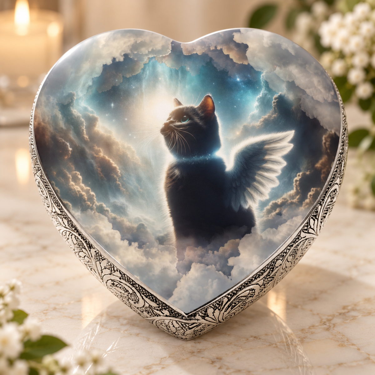Nebula Night Cat Urns for Ashes & Cat Cremation Urn