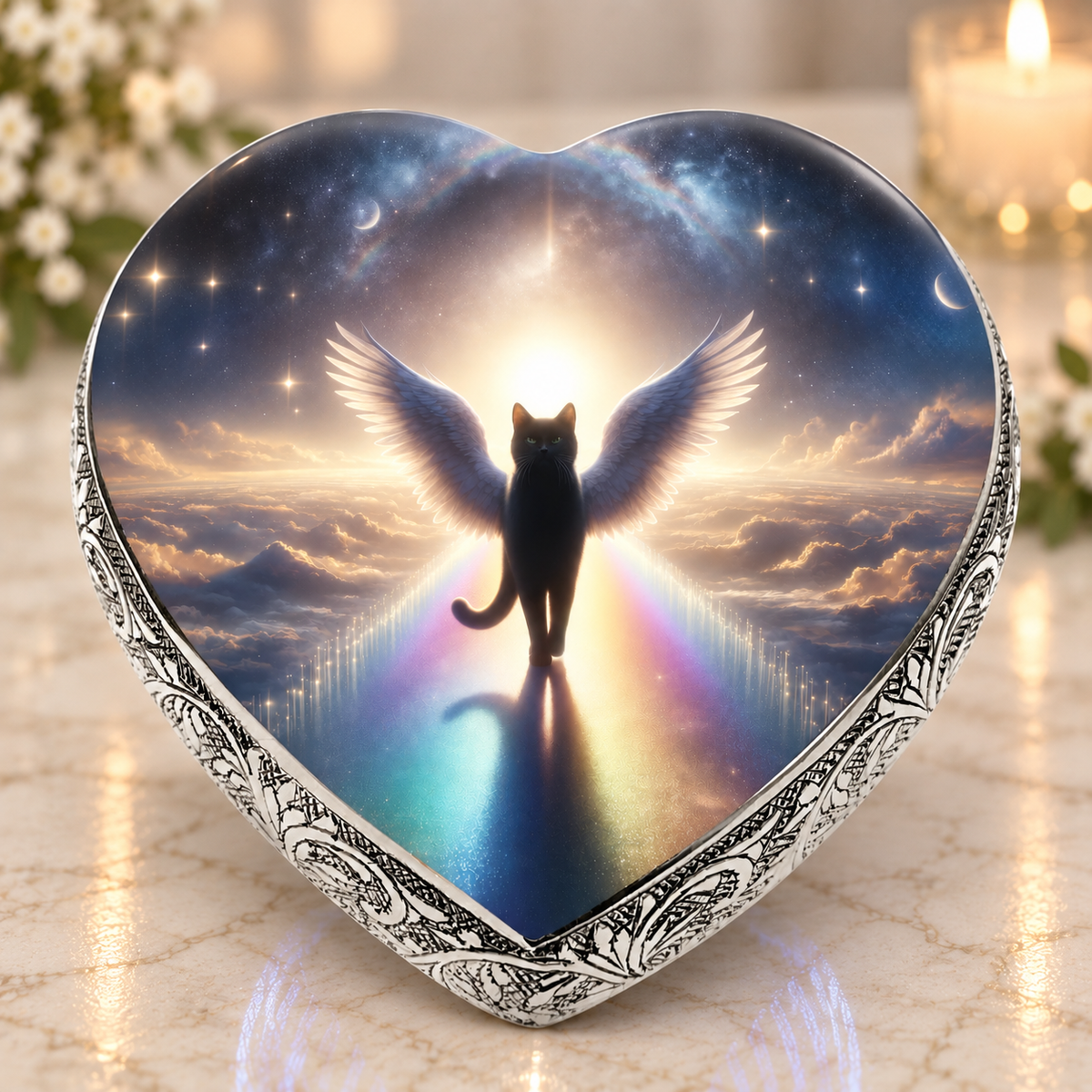 Heavenly Harmony Cat Urns for Ashes & Cat Cremation Urn