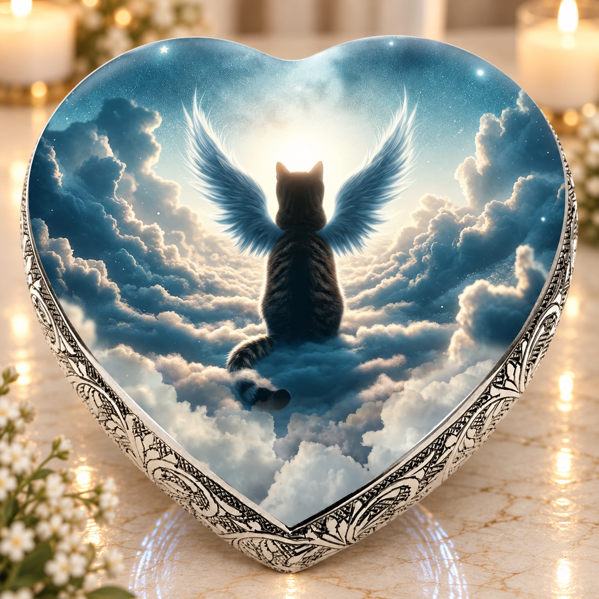 Ethereal Eclipse Cat Urns for Ashes & Cat Cremation Urn