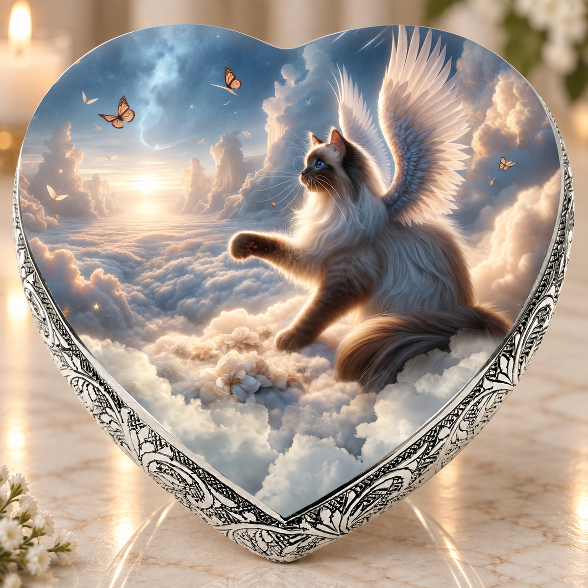 Starry Splendor Siamese Cat Urns for Ashes