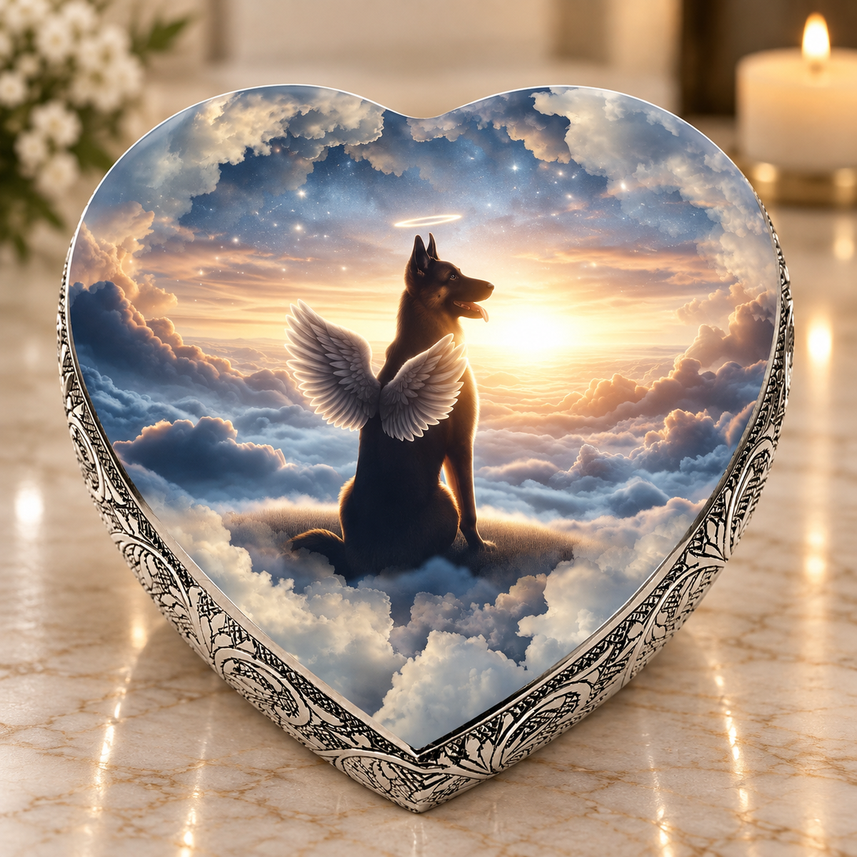 German Shepherd Dog Urn - Heavenly Horizon Urn for Dog Ashes