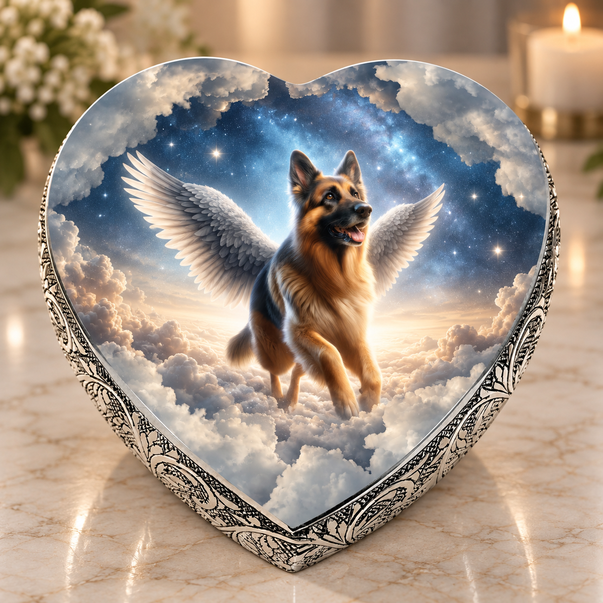 German Shepherd Urn - Dog Urn - Astral Voyage Urn for Dog Ashes