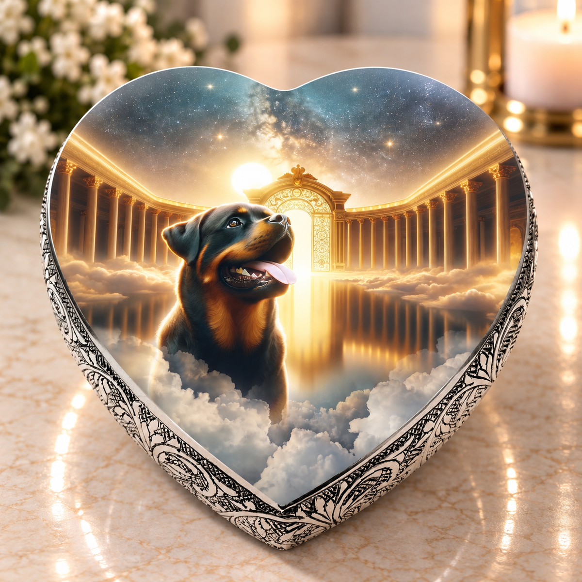 Rottweiler Urn - Dog Urn Stellar Symphony Urn for Dog Ashes
