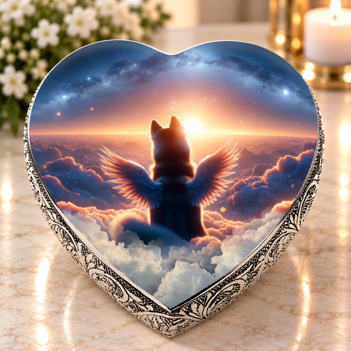 Siberian Husky Urn - Dog Urn - Seraphic Horizon Dog Urn